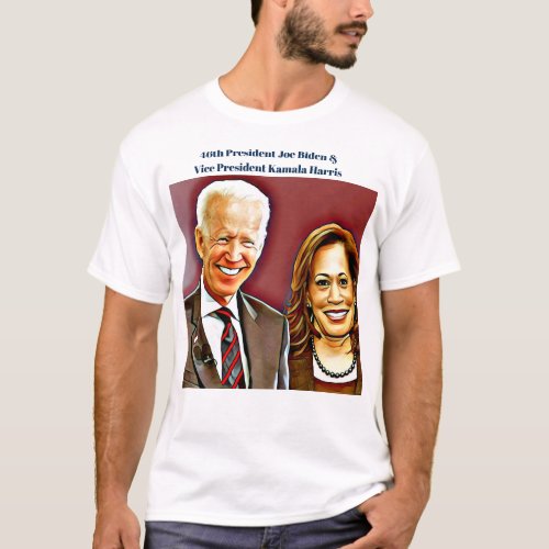 Joe Biden and Kamala Harris_ 46th President_ T_Shirt
