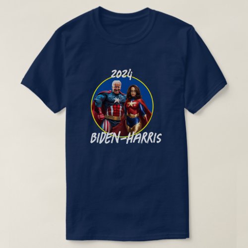 Joe Biden and Kamala Harris as  Superheros T_Shirt