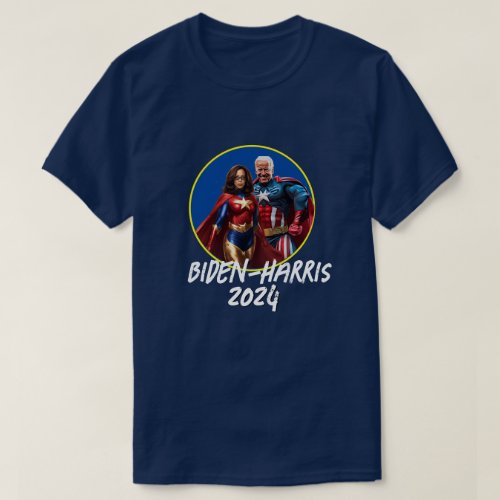 Joe Biden and Kamala Harris as  Superheros T_Shirt