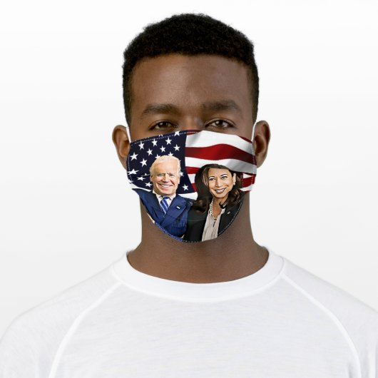 Joe Biden and Kamala Harris Flag 2020 Election Adult Cloth Face Mask (Worn)