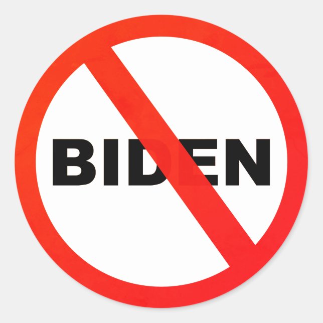 Joe Biden anti popular political Classic Round Sticker (Front)
