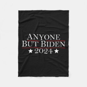 Joe Biden Anyone But Biden 2024 Trump  Fleece Blanket