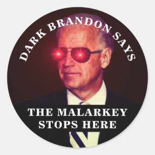 Joe Biden as Dark Brandon Button Classic Round Sticker