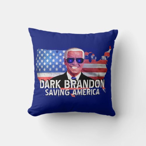 Joe Biden as Dark Brandon    Throw Pillow