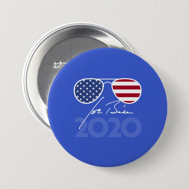 Joe Biden Aviators 2020 Button (Front & Back)