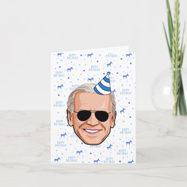 Joe Biden Birthday Hat Card (Front)
