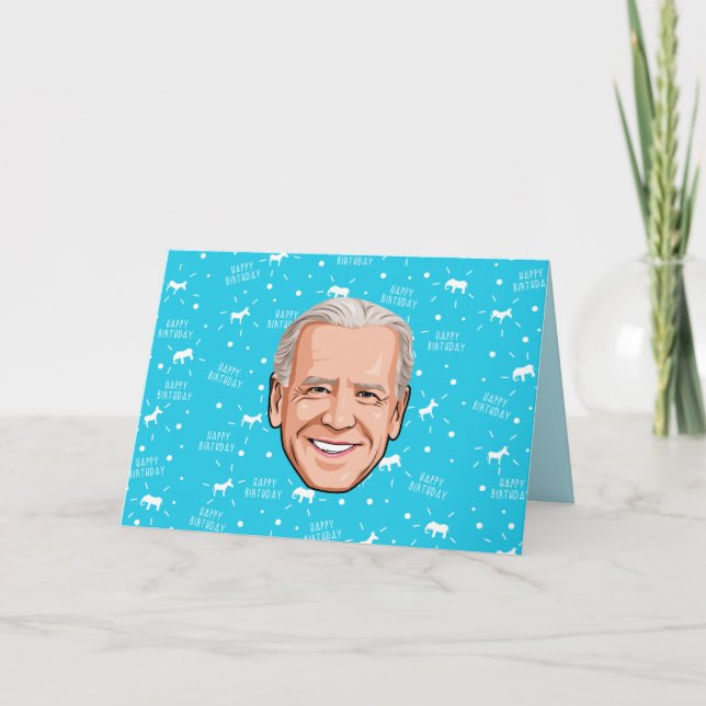 Joe Biden Birthday Letterpress Thank You Card (Front)