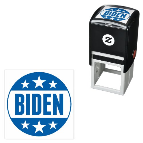 Joe Biden Button Blue Stars Self_inking Stamp