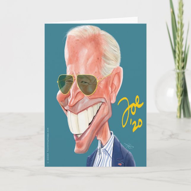 Joe Biden caricature greeting card (Front)
