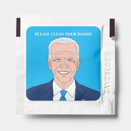 Joe Biden cartoon caricature portrait custom funny Hand Sanitizer Packet