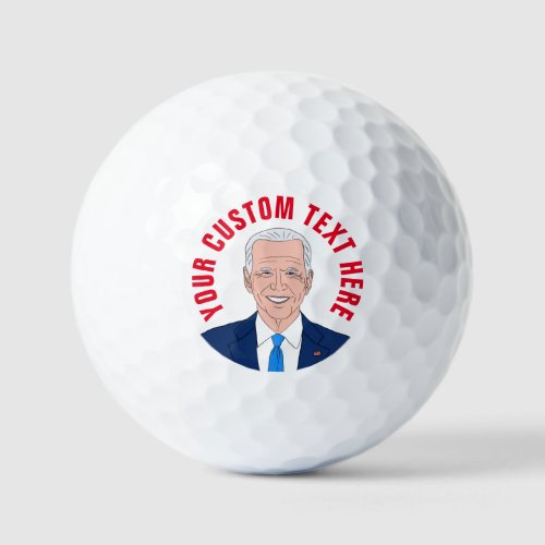 Joe Biden cartoon image personalized golf balls