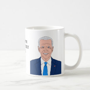 Joe Biden cartoon portrait custom coffee mug