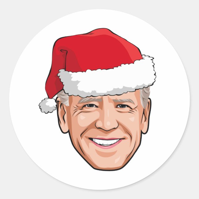 Joe Biden Christmas Classic Round Sticker (Front)