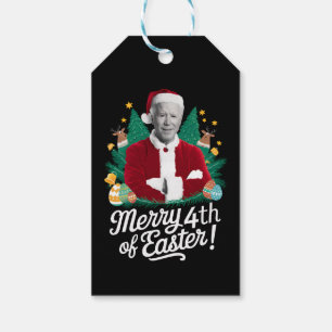 Joe Biden Christmas Santa Merry 4th Of Easter Xmas Gift Tags