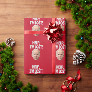 JOE BIDEN CONFUSED CHRISTMAS WRAPPING PAPER