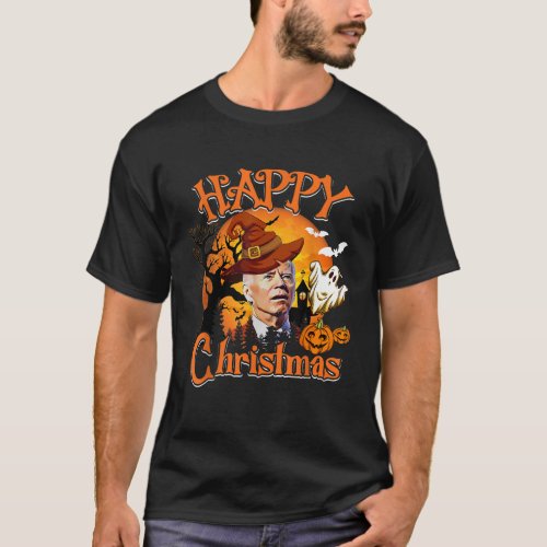 Joe Biden Confused Merry Christmas For Halloween P T_Shirt