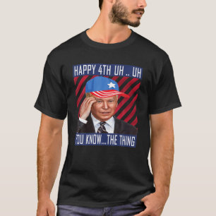 Joe Biden Confused Merry Happy Funny 4Th Of July T-Shirt