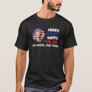 Joe Biden Confused Merry Happy Funny 4Th Of July Y T-Shirt
