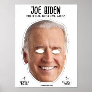 Joe Biden Costume Mask Poster