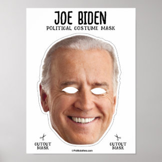 Joe Biden Costume Mask Poster