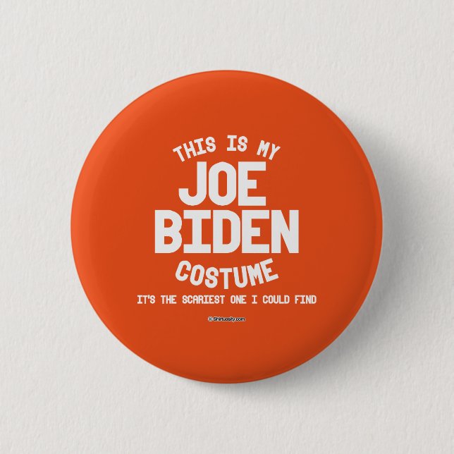 Joe Biden Costume Pinback Button (Front)