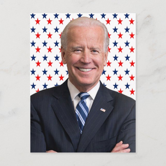 Joe Biden Democrat President 2020 Red Blue Stars Postcard (Front)