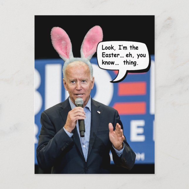 Joe Biden Easter Bunny Postcard (Front)