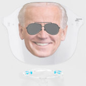 Joe Biden Face Photo with Dark Black Sunglasses Shield (Front w/Glasses)