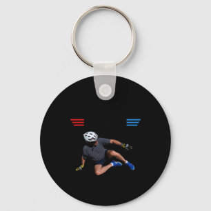Joe Biden Falling Off Bicycle Biden Bike Meme Funn Keychain
