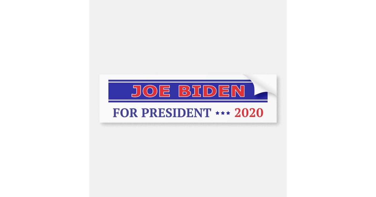 Joe Biden for President 2020 Bumper Sticker | Zazzle.com