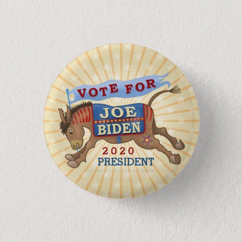 Joe Biden for President 2020 Democrat Donkey Button
