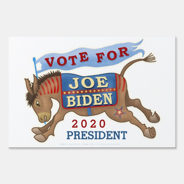 Joe Biden for President 2020 Democrat Donkey v2 Sign (Front)