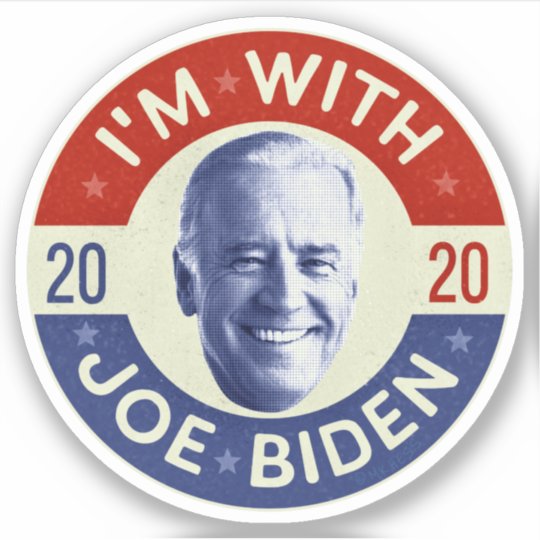 Joe Biden For President 2020 Democrat Photo Retro Sticker | Zazzle.com