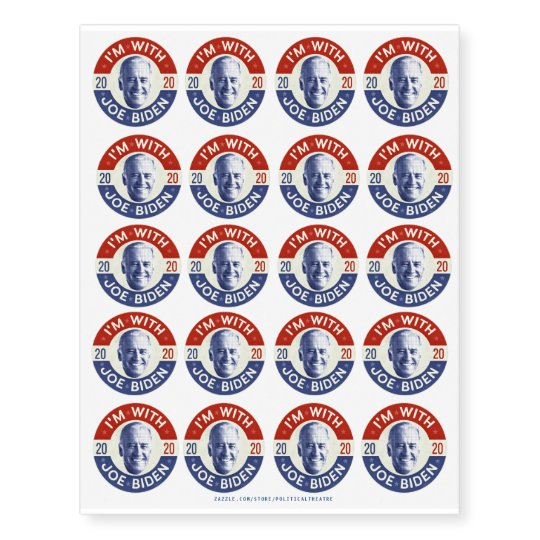 Joe Biden For President 2020 Democrat Photo Retro Temporary Tattoos Zazzle Com