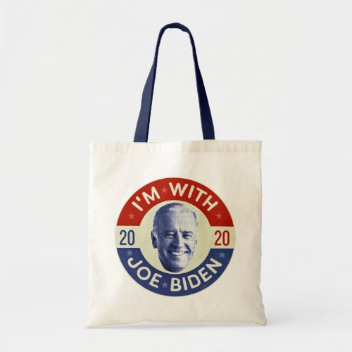 Joe Biden for President 2020 Democrat Photo Retro Tote Bag