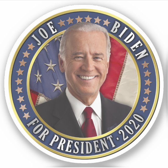 Joe Biden for President 2020 Democrat Photo Sticker (Front)