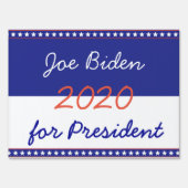 Joe Biden for President 2020 US Election Sign (Back)
