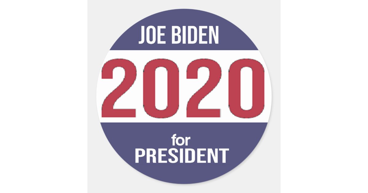 Joe Biden For President 2020 Usa Election Classic Round Sticker