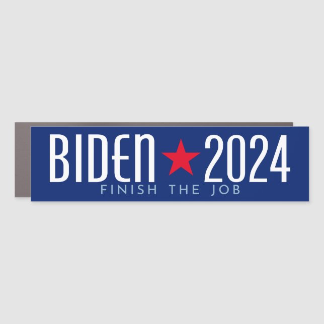 Joe Biden for President 2024 - finish the job Car Magnet (Front)