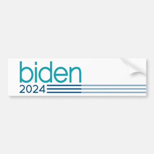 Joe Biden for President 2024 _ modern stripes Bumper Sticker