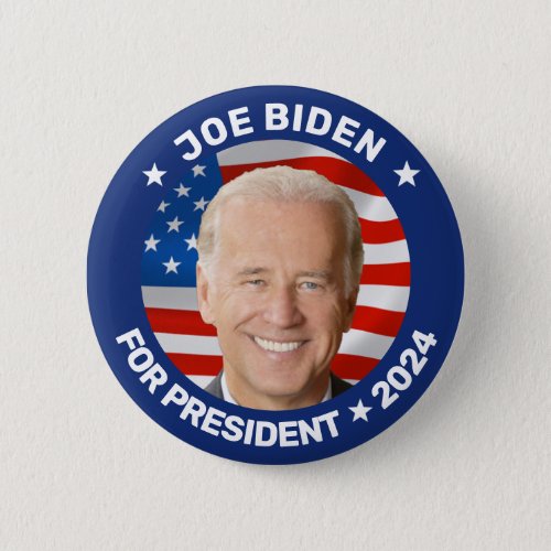 Joe Biden for President 2024 Photo Button
