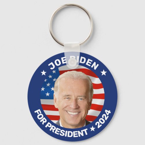 Joe Biden for President 2024 Photo Keychain