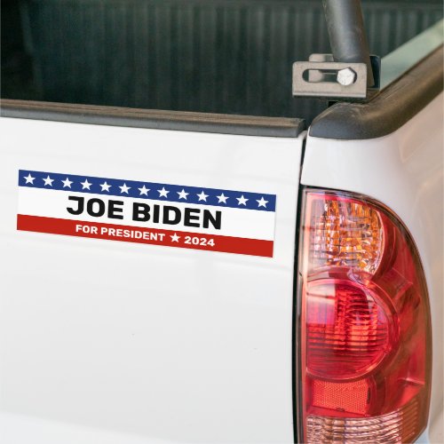 Joe Biden for President 2024 Red  Blue Election Bumper Sticker