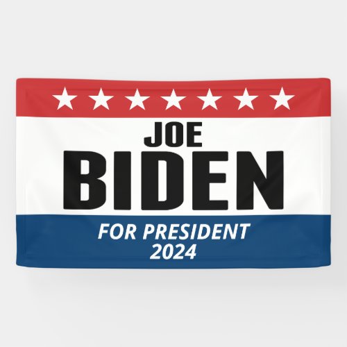 Joe Biden for President Classic Design Red Blue Banner