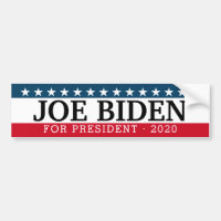 Joe Biden for President - Traditional Design 2020 Bumper Sticker