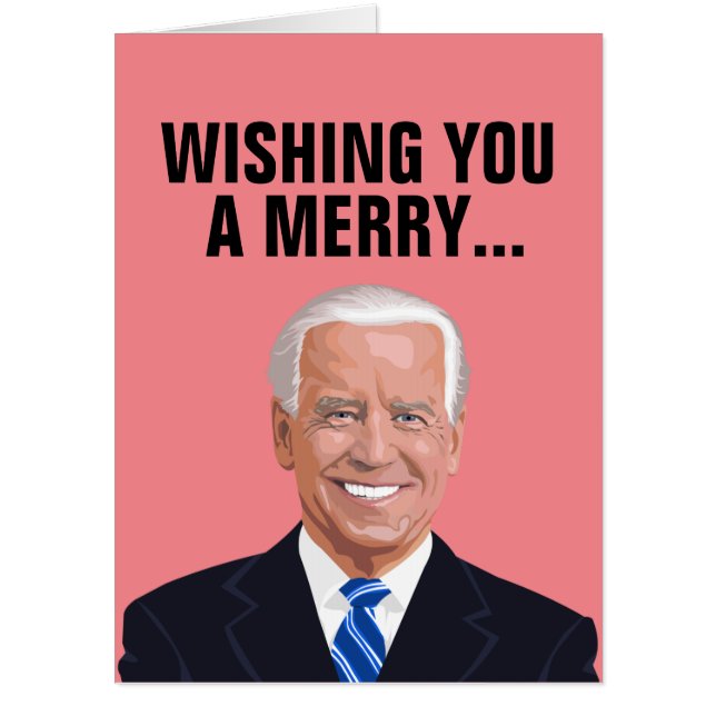 JOE BIDEN FUNNY BIG GIANT CHRISTMAS CARD (Front)