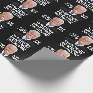JOE BIDEN FUNNY BIRTHDAY POOP WRAPPING PAPER