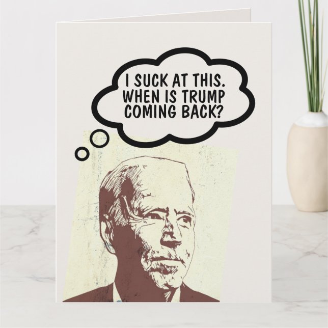 JOE BIDEN FUNNY BIRTHDAY TRUMP CARDS (Front)