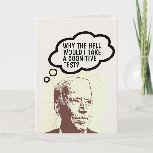 JOE BIDEN FUNNY COGNITIVE TEST BIRTHDAY CARDS