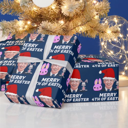 JOE BIDEN FUNNY CONFUSED CHRISTMAS WRAPPING PAPER